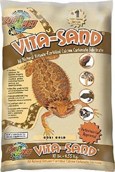 ZooMedLab Vita Sand Calcium Carbonate Reptile Substrate, Gobi Gold, 10lb