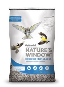 Gibs Natures Window Medium Sunflower Hearts and Chips Wild Bird Food 18 lbs