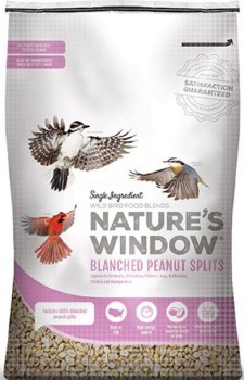 Natures Window Blanched Peanut Splits, Wild Bird Seed, 30 lbs