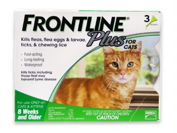 Frontline Plus Flea and Tick Treatment for Cats and Kittens, 3 Count