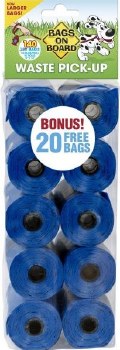 Bags On Board Waste Bags Refill, Blue, 140 Count