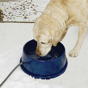 K&H Thermal Heated Pet Bowl, Blue, 96oz