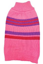 Shimmer Stripes Sweater, Pink, Extra Small