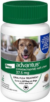 Bayer Advantus Flea And Tick Soft Chew 7 Count For Large Dogs 23-110lb