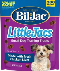 BilJac Little Jacs Soft Small Dog Training Treats, Chicken and Liver, 300 Count