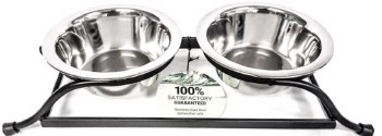 Advance Pet Iron Double Diner Stainless Steel Dish 2qt