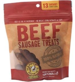 Happy Howies Beef Sausage Dog Treats, 4in, 13 Count