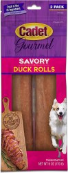Cadet Gourmet Savory Duck Rolls Dog Treats 2 Count