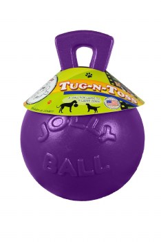 Jolly Pets Tug n Toss Ball Dog Toy, Purple, Medium, 6