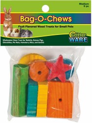 Ware Wood Bag o Chews for Small Animals, Assorted Fruit Flavors, Medium, 8 Count