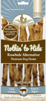 Fieldcrest Farms Nothin to Hide Rawhide Alternative Beef Twists, Small, 10 Count