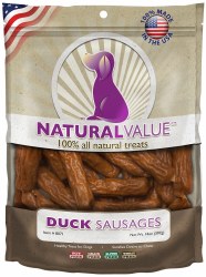 Loving Pets Natural Value Duck Sausage Recipe Dog Treats 14oz