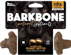 Pet Qwerks BarkBone Stick Natural Instincts Peanut Butter Flavored Nylon Dog Toy, Medium