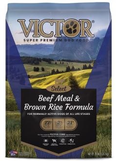 Victor Select Beef Meal and Brown Rice, Dry Dog Food, 15 lbs