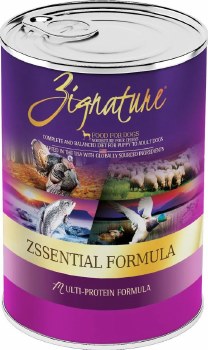 Zignature Zssentials with Turkey, Lamb, Duck, and Salmon Limited Ingredient Formula Canned Wet Dog Food Case of 12, 13oz Cans