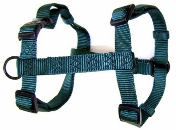 Hamilton Adjustable Comfort Nylon Dog Harness, 3/8 nch thick x 10-16 inch chest, Dark Green