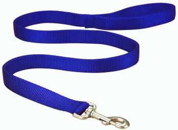 Hamilton Double Thick Nylon Traffic Lead with Loop Handle, 1 inch thick, 4ft long, Blue