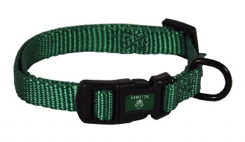 Hamilton Adjustable Dog Collar, 3/8 inch x 7-12 inch, Green