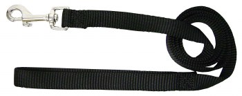 Hamilton Single Thick Nylon Deluxe Dog Lead with Swivel Snap, 3/4 inch thick x 4ft, Black