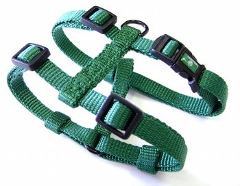 Hamilton Adjustable Easy on Harness, 1 inch thick, 30-40 inch chest size, Green