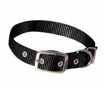 Hamilton Single Thick Nylon Deluxe Dog Collar, 20 inch, Black