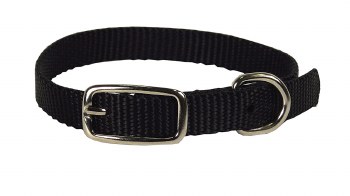 Hamilton Single Thick Nylon Deluxe Dog Collar, 14 inch, Black