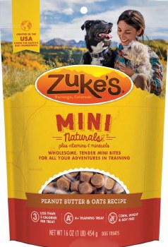 Zuke's Mini Naturals Peanut Butter & Oats Recipe Dog Treats 16oz