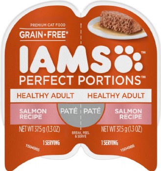 IAMS Perfect Portions Adult Formula Grain Free Pate with Salmon Wet Cat Food 2.6oz