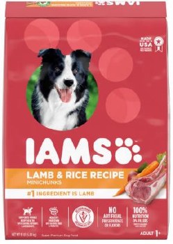 IAMS Adult Formula Lamb and Rice Minichunks Recipe Dry Dog Food 15lb