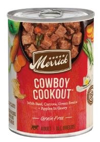 Merrick Grain Free Cowboy Cookout Recipe with Beef Canned Wet Dog Food, case of 12, 12.7oz