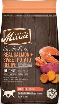 Merrick Real Salmon and Sweet Potato Recipe Grain Free Adult Dry Dog Food 22lb