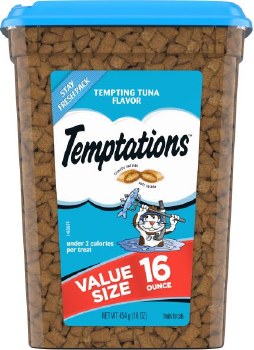 Whiskas Temptations Tempting Tuna Flavor Cat Treats 16oz