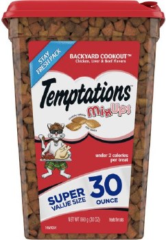 Whiskas Temptations Mixups Backyard Cookout Cat Treats 30oz