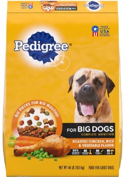 Pedigree Large Dog Nutrition Chicken Flavor, Dry Dog Food, 44lb
