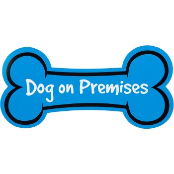 Dog On Premises 7 inch x 14.5 inch Blue Bone