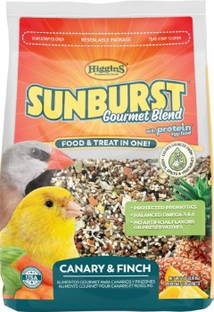 Higgins Sunburst Gourmet Blend Canary and Finch Bird Food 2lb