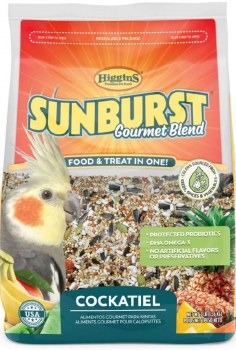 Higgins Sunburst Gourmet Blend Cockatiel Bird Food 3lb