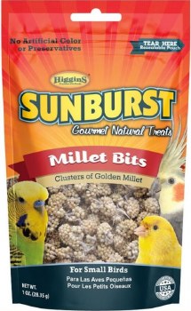Higgins Sunburst Gourmet Millet Bits Bird Treats 1oz