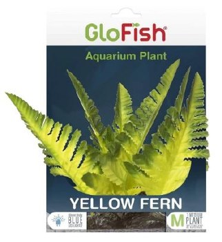 GloFish Yellow Fern Aquarium Plant, Medium