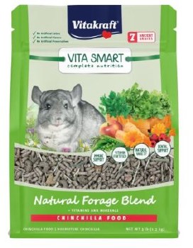 Sunseed Vitakraft Vita Smart Complete Nutrition Natural Foraging Blend Chinchilla Food 3lb