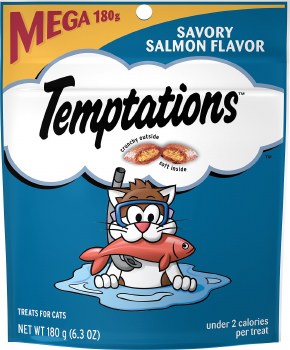 Whiskas Temptations Savory Salmon Flavor Cat Treats 6.35oz