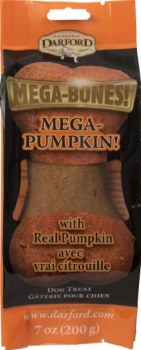 Darford Mega Bone Pumpkin, Dog Treat, 7oz