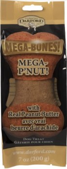 Darford Mega Peanut Butter Flavor Bone, Dog Biscuit, 7oz