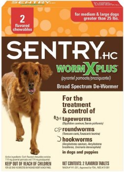 Sentry HC WormX Plus 7 Way De-wormer, Large Dog, 2 count