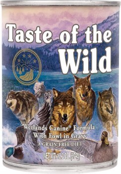 Taste of the Wild Wetlands Formula with Duck in Gravy Grain Free Canned, Wet Dog Food, 13.2oz