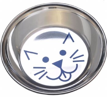 Van Ness Heavyweight Stainless Steel Cat Dish Blue 8oz