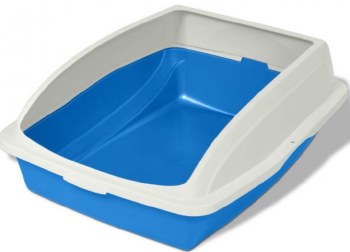 Van Ness Framed Cat Litter Pan, Blue, Large