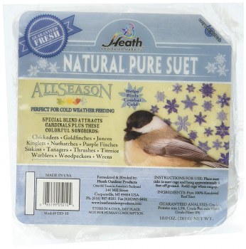 Heath Mfg Natural Pure Wild Bird Suet Cake .75oz