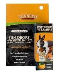 Sunseed Vita Prima Sun Drops Liquid Vitamin Supplement for Small Animals 1oz