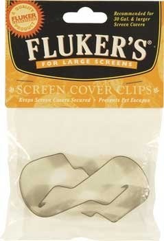 Flukers Terrarium Screen Cover Clips, Large, 2 count